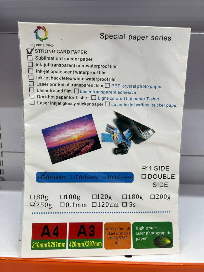 ក្រដាសស្វិតរលោងម្ខាង-a4-250g