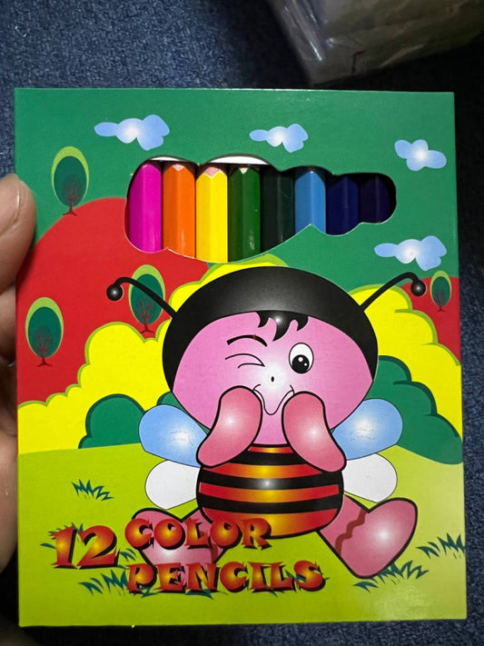 គូល័រឈើខ្លី12ពណ៌រូបឃ្មុំ