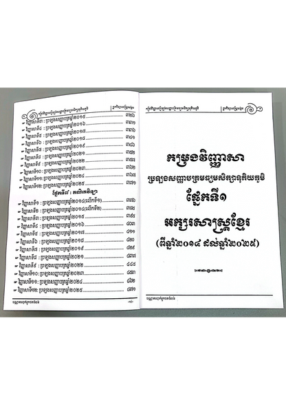 កម្រងវិញ្ញាសា ប្រឡងសញ្ញាបត្រមធ្យមសិក្សាទុតិយភូមិ ថ្នាក់វិទ្យាសាស្ត្រសង្គម 2014-2025