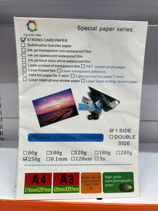 ក្រដាសស្វិតរលោងម្ខាង-a4-250g