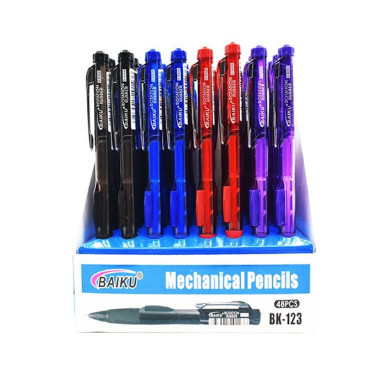 ខ្មៅដៃចុច-baiku-bk-123-mix-color