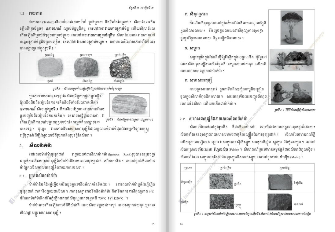 សៀវភៅពុម្ព ផែនដី និងបរិស្ថានវិទ្យា ថ្នាក់ទី១២