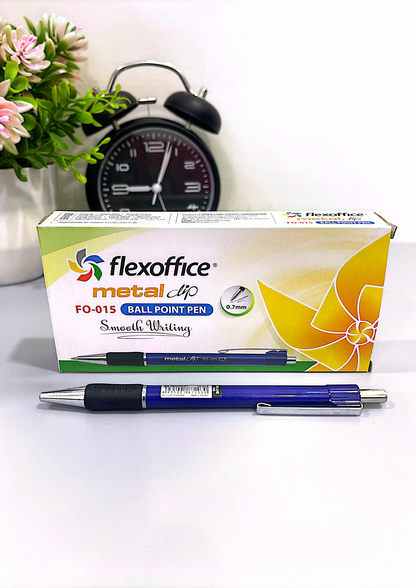 ប៊ិក Flexoffice Metal Clip Box 12 pcs