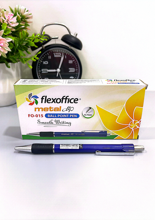 ប៊ិក Flexoffice Metal Clip Box 12 pcs