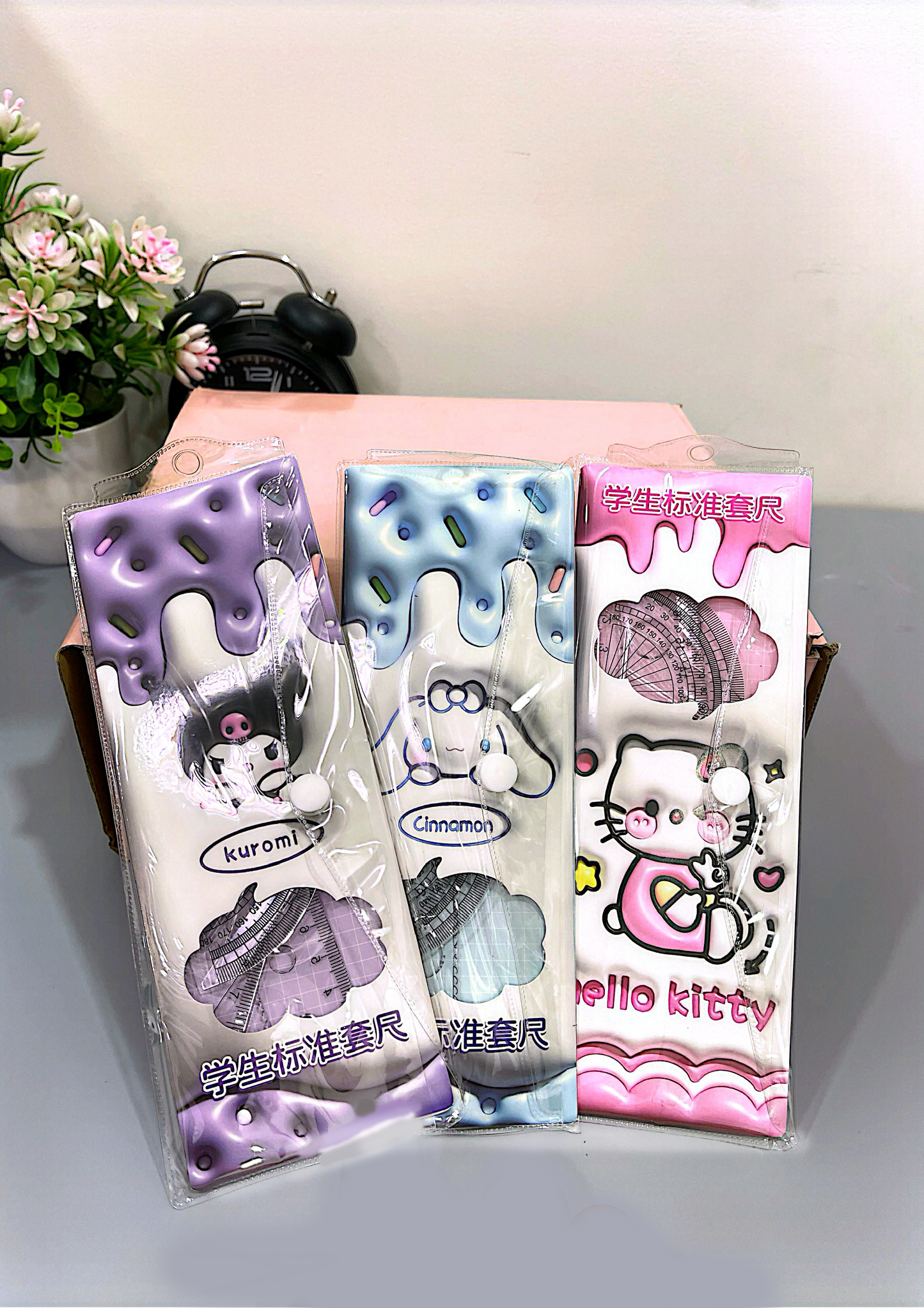 បន្ទាត់ Purple 14 X Blue 13 X Pink 13