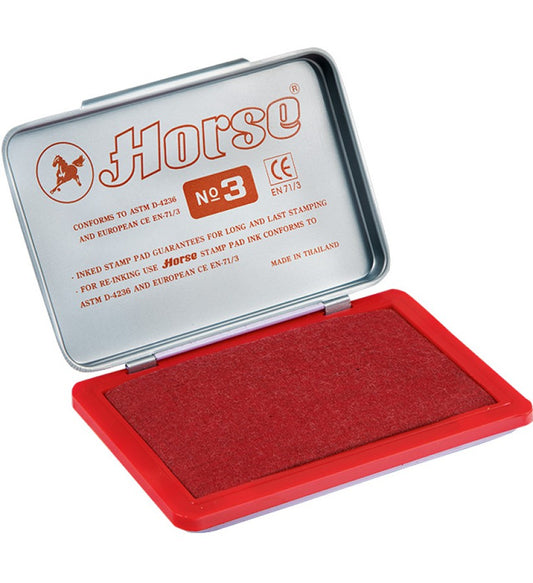 ប៉ុងផ្តិតមេដៃ-stamp-pad-horse-no-3-red