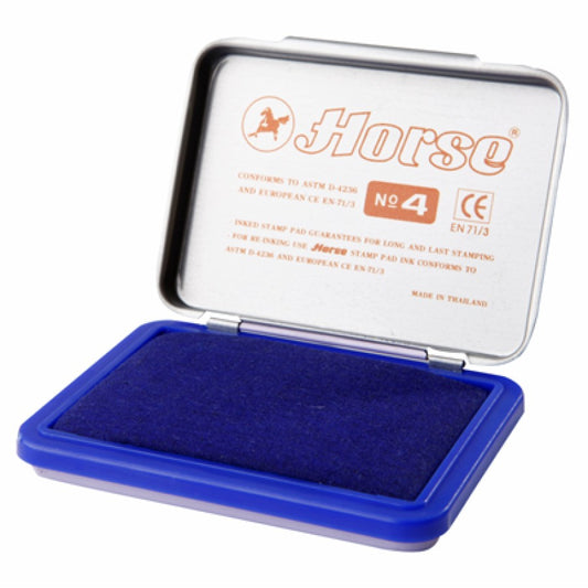 ប៉ុងផ្តិតមេដៃ-stamp-pad-horse-no-4-blue