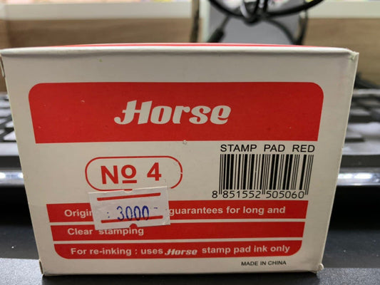 ប៉ុងផ្តិតមេដៃ-stamp-pad-horse-no-4-red