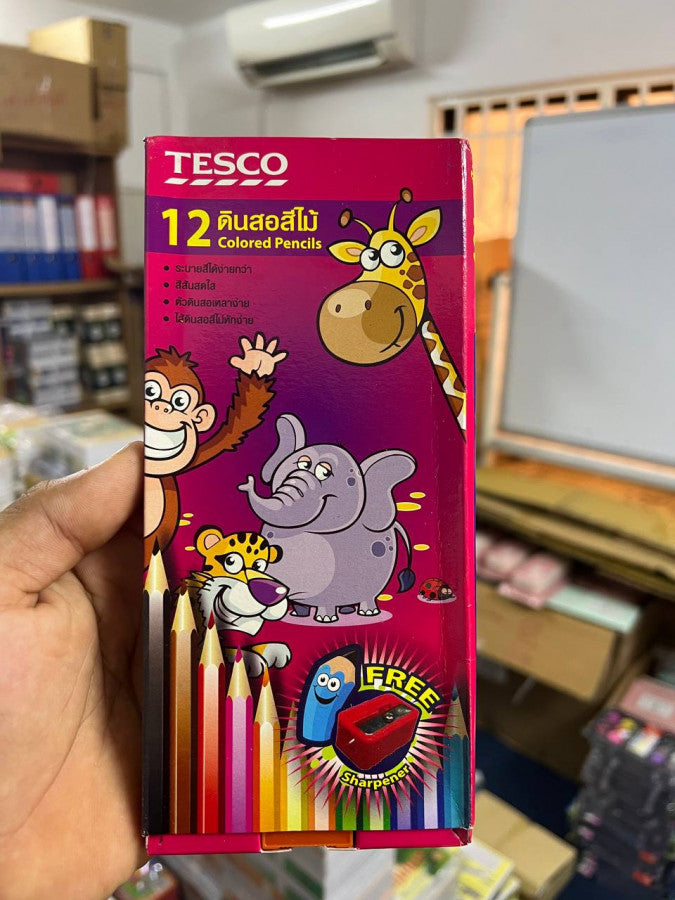 កូល័រឈើ១២ពណ៌-tesco